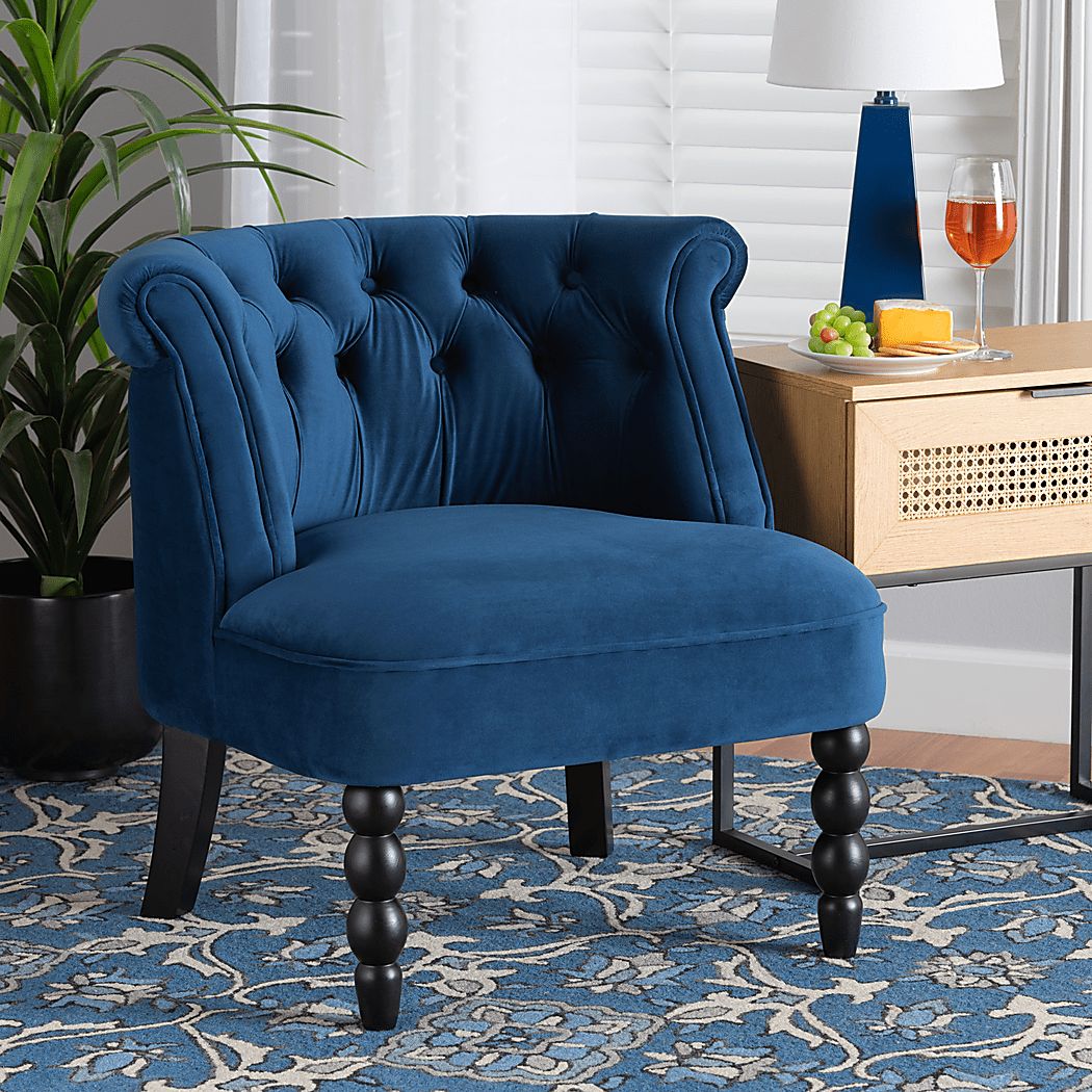 Rooms To Go Cananea Navy Accent Chair